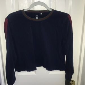 Me to We cropped long sleeve crew neck